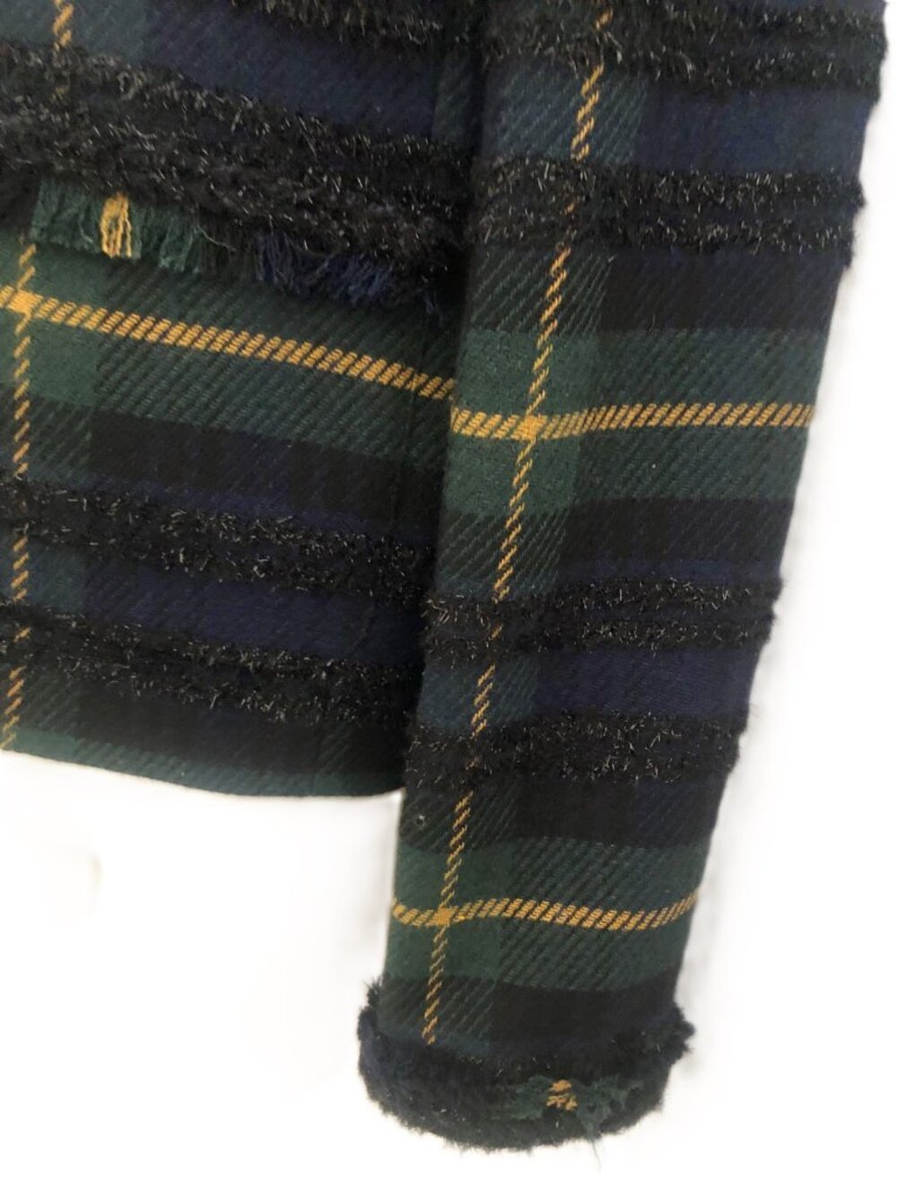 J. Crew Black Watch Tartan Plaid Jacket Lurex Trim Women's 8 NWT - Picture 5 of 13